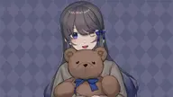 artist:m_lil_02 asset bow button_down_shirt clothes hugging open_shirt plushie png shirt sweater teddy_bear with_arms // 1920x1080 // 116KB