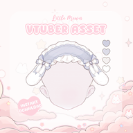 animal_ears artist:littlemewn asset frills headdress live2d rabbit ribbon // 780x780 // 221KB