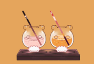 artist:inkcurry asset baby_animal desk dog drink fruit furniture lemon live2d orange straw // 579x398 // 154KB
