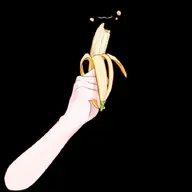 artist:okichii_spice asset banana eating food food_on_face fruit png tos:like_required tos:redistribution_prohibited tos:retweet_required with_arms with_mouth // 720x720 // 60KB