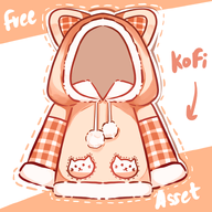 artist:dayleaf asset clothes coat has:animal_ears has:cat_ears has:fur_trim has:pompom hoodie pattern:cat pattern:plaid png // 780x780 // 285KB