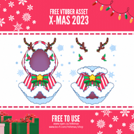 artist:mihimax asset christmas clothes has:antlers has:bow has:fur_trim has:mistletoe has:star hoodie png price:free tos:credit_required tos:modification_prohibited tos:redistribution_prohibited // 864x864 // 407KB