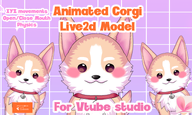 animal animated artist:mado_hime corgi dog live2d mascot price:5usd tos:credit_required vtuber_model // 780x468 // 260KB