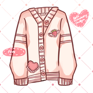 artist:dayleaf asset cardigan clothes pattern:heart pattern:strawberry png price:free sweater // 780x780 // 287KB