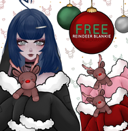 artist:napdraws asset christmas cloak has:fur_trim has:mascot has:red_nose hugging png price:free reindeer rudolph tos:recolor_allowed with_arms // 780x797 // 447KB