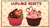 artist:juliettax asset cupcake food has:chocolate has:frosting has:heart png price:free tos:commercial_use_allowed tos:redistribution_prohibited tos:resale_prohibited valentines_day // 780x439 // 320KB