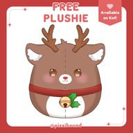 artist:pixxihound asset christmas has:bell has:collar has:mistletoe mascot plushie png price:free reindeer tos:credit_required tos:redistribution_prohibited // 780x780 // 97KB