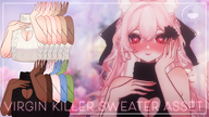 artist:nymphelia asset cleavage clothes medium_chest png price:free psd shirt sweater valentines_day virgin_killer_sweater with_arm // 780x439 // 417KB