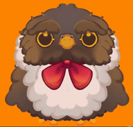 animal artist:inkcurry bow live2d mascot owl plugin:vts_pog tts_pet // 480x458 // 90KB