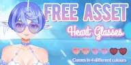 artist:kamichi_kaya asset glasses heart png price:free sunglasses valentines_day // 780x390 // 98KB