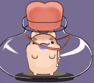 animal artist:inkcurry bottle hamster live2d mascot plugin:vts_pog tts_pet // 480x419 // 75KB