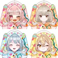 artist:yucommission asset button carrot clothes easter easter_egg egg highres_version hoodie pajamas png rabbit_ears shirt tos:commercial_use_allowed tos:credit_optional tos:modification_allowed tos:redistribution_prohibited twitter_material with_arms // 1024x1024 // 386KB