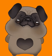 animal artist:inkcurry dog heart live2d plugin:vts_pog pug tts_pet // 480x520 // 93KB