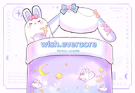 artist:wishevercore asset bed blanket has:animal_ears has:bow has:rabbit_ears pattern:moon pattern:night_sky pattern:rabbit pattern:star pillow plushie png rabbit tos:credit_required tos:modification_allowed // 780x542 // 190KB