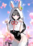 animal_ears artist:kyokistudio asset bow bunny_suit capelet clothes easter easter_egg female hood latex medium_chest outfit png rabbit_ears rabbit_tail thigh_highs tos:modification_allowed // 492x680 // 50KB