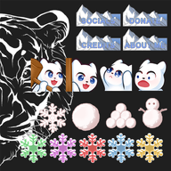 artist:streamassets asset_collection emote png price:free snow_ball snowflake snowman sub_badge twitch_panel // 780x780 // 295KB