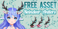 antlers artist:kamichi_kaya asset christmas ears has:bell has:bow has:holly has:mistletoe horns png price:free reindeer reindeer_antlers reindeer_ears // 780x390 // 335KB