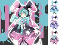 animal_ears artist:rokirokidan asset bandage bandaged_eye bat_wings bow clothes frills halloween hood hugging outfit plushie png rabbit_ears tos:retweet_required wings with_body zipper zombie // 1764x1345 // 152KB