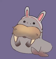 animal artist:inkcurry live2d mascot plugin:vts_pog rabbit_ears tts_pet walrus // 374x392 // 42KB
