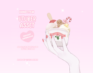 artist:littlemewn asset candy_cane christmas cookie female food ginger_bread_man holly ice_cream live2d painted_nails spoon with_arm wooden_utensil // 780x609 // 109KB