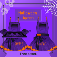 apron artist:shxno_ asset bat_(animal) clothes cooking_mittens cooking_tray halloween has:bow pattern:pumpkin pattern:sparkle pattern:spider_web png price:free pumpkin shirt tos:commercial_use_prohibited tos:credit_required tos:follow_required // 780x780 // 375KB