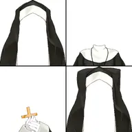 artist:dei_pft asset cape clothes cross halloween nun outfit png shirt veil with_arms // 1810x1810 // 180KB