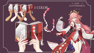 artist:shxno_ asset book character:yae_miko_(genshin_impact) hardcover has:tassel painted_nails png reading series:genshin_impact tos:resale_prohibited with_arms // 780x439 // 324KB