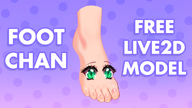 artist:yoshinoart customizable foot live2d mascot price:free tos:commercial_use_prohibited tos:credit_required tos:modification_prohibited vtuber_model // 1005x565 // 189KB