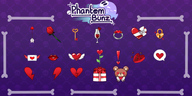 arrow artist:phantombunz broken_heart chocolate chocolate_box cupid_arrow drink exclamation_mark flower has:heart_eyes has:wings heart key lips lock love_letter plugin:kbonk png present price:free ring rose spoken_heart teddy_bear throwable valentines_day wine // 780x390 // 245KB