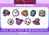 artist:mado_hime bat coffin eyeball ghost halloween png pumpkin skull spider sub_badge tombstone witch_hat // 780x557 // 239KB