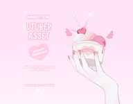 angel_wings artist:littlemewn asset cupid_arrow female food heart ice_cream live2d painted_nails valentines_day with_arm // 780x609 // 104KB