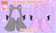 artist:mado_hime asset blanket clothes goth halloween has:bat_wings has:cat_ears has:rabbit_ears live2d pastel price:6usd // 780x468 // 234KB