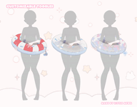 artist:littlemewn asset charm customizable fish floatie_ring live2d stripes summer with_arms // 780x609 // 150KB