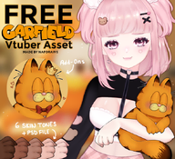 animal artist:napdraws asset cat garfield garfield_(garfield) has:bow has:crown has:hat has:heart holding mascot png price:free psd tos:credit_required tos:resale_prohibited with_arm // 667x608 // 403KB