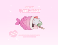 artist:littlemewn asset fish food ice_cream ice_cream_cone live2d rabbit straw strawberry taiyaki // 780x609 // 108KB