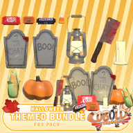 3d artist:coboldthefox asset_collection butchers_knife candle candy candy_corn corn_cob fbx food gravestone halloween kitkat_(candy) knife lantern light price:free pumpkin reeses_cup_(candy) snickers_(candy) throwable tos:commercial_use_allowed tos:credit_optional // 720x720 // 419KB