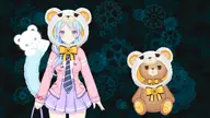 animal_ears artist:karakuribear asset bear bear_ears bow clothes hat hood png polar_bear // 1920x1080 // 242KB