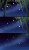 artist:rokirokidan background bamboo milky_way night outdoors png sky star tanabata // 614x1042 // 60KB