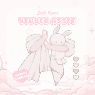 animal artist:littlemewn asset blanket clothes female hugging live2d mascot plushie rabbit sleeves // 780x780 // 198KB