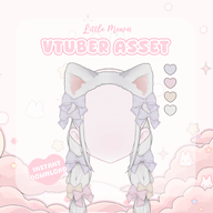 animal_ears artist:littlemewn asset bow braids cat hair headband live2d twintails // 780x780 // 250KB