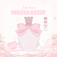 animal artist:littlemewn asset bear hat live2d mascot ribbon teddy_bear // 780x780 // 187KB