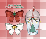 artist:napdraws asset bow christmas clothes drink has:bell has:christmas_lights has:christmas_tree has:mistletoe has:straw png price:free tos:recolor_allowed // 780x659 // 357KB