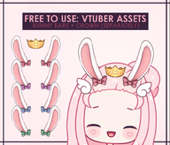 animal_ears artist:napdraws asset crown has:bow hat png price:free rabbit_ears tos:recolor_allowed // 780x666 // 268KB