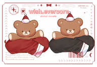 animal artist:wishevercore asset christmas has:santa_hat hugging mascot png teddy_bear tos:credit_required tos:modification_allowed with_arms // 780x542 // 182KB