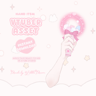 artist:littlemewn asset bear charm female glow heart live2d painted_nails rabbit with_arms // 780x780 // 144KB