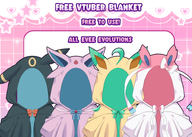 artist:mado_hime asset blanket character:eevee_(pokemon) character:espeon_(pokemon) character:flareon_(pokemon) character:glaceon_(pokemon) character:jolteon_(pokemon) character:leafeon_(pokemon) character:sylveon_(pokemon) character:umbreon_(pokemon) character:vaporeon_(pokemon) clothes has:animal_ears has:bow hoodie png series:pokemon // 780x557 // 261KB