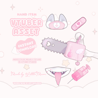 animal_ears animated artist:littlemewn asset bandaids blood_splatter halloween headband live2d mask mouth needle nurse nurse_hat rabbit sharp_teeth tongue // 780x780 // 208KB