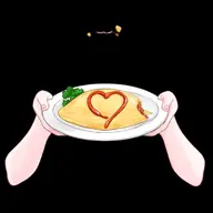 artist:okichii_spice asset eating egg food_on_face heart ketchup omlette omurice png tos:like_required tos:redistribution_prohibited tos:retweet_required with_arms with_mouth // 480x480 // 50KB