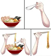 artist:rokirokidan asset boiled_egg bowl eating food green_onion noodles png pork_cutlet ramen seaweed spoon steam tos:modification_only_color tos:redistribution_prohibited tos:resale_prohibited tos:retweet_required with_arms // 844x930 // 39KB