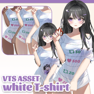 artist:kyokistudio asset bandaids clothes female like live2d medium_chest meme meme:shirt_cut_trend nail_polish no_pants outfit retweet scissors series:twitter shirt tos:modification_allowed // 780x780 // 405KB